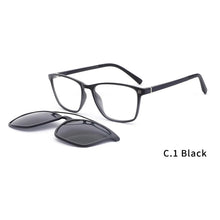 Load image into Gallery viewer, Ceofy Men Eyeglasses Frame Clip On Polarized Sunglasses Optical Myopia Brand Design Double Beam  Glasses Frame CD6827
