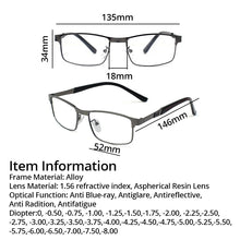 Carica l&#39;immagine nel visualizzatore di Gallery, Chameleon Myopia Glasses Photochromic Sunglasses Men Women Blue Light Blocking Prescription Glasses  -0.50-0.75-1.00-1.25-8.00