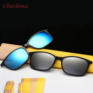 Chashma Brand 5 Clips Sunglasses Male Glasses Frame Polarized Sun Glasses Frames Black Frame Eyeglasses Female Magnet Clips
