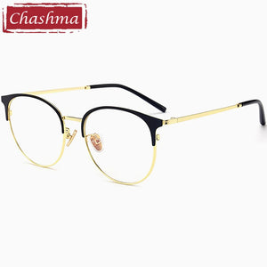 Chashma Brand Quality Eye Frames Retro Big Circle Eyeglasses Female Male Prescription Glasses Full Rimmed Round Glasses