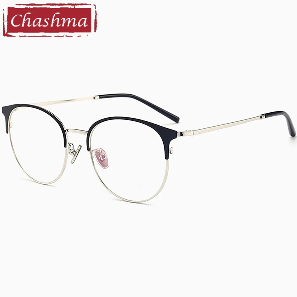 Chashma Brand Quality Eye Frames Retro Big Circle Eyeglasses Female Male Prescription Glasses Full Rimmed Round Glasses