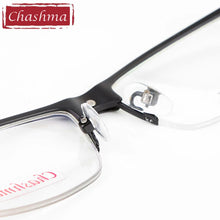 Load image into Gallery viewer, Chashma Brand TR90 Frame Aluminum Magnesium Temple Spring Hinge  Half Rim Eyeglasses Sport Style Glasses Frames for Men
