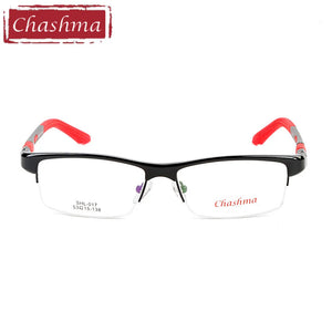 Chashma Brand TR90 Frame Aluminum Magnesium Temple Spring Hinge  Half Rim Eyeglasses Sport Style Glasses Frames for Men