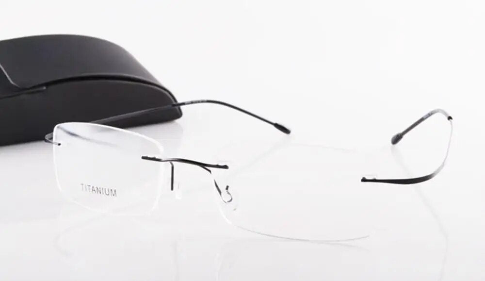 Chashma Brand Titanium Optical Glasses Women and Men Fashion Rimless Ultra Light 2 G Only Optical Glasses Frame