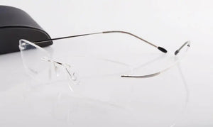 Chashma Brand Titanium Optical Glasses Women and Men Fashion Rimless Ultra Light 2 G Only Optical Glasses Frame