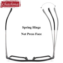 Load image into Gallery viewer, Chashma Eyeglasses Men Prescription Glasses TR 90 Spring Hinge Ultra Light Anti Blue Ray Glass for Progressive Lenses Gafas