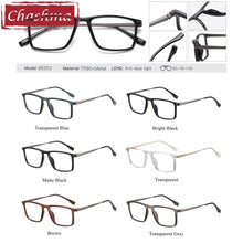 Load image into Gallery viewer, Chashma Eyeglasses Men Prescription Glasses TR 90 Spring Hinge Ultra Light Anti Blue Ray Glass for Progressive Lenses Gafas