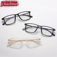 Load image into Gallery viewer, Chashma Eyeglasses Men Prescription Glasses TR 90 Spring Hinge Ultra Light Anti Blue Ray Glass for Progressive Lenses Gafas