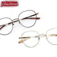 Load image into Gallery viewer, Chashma Frame Women Round Retro Prescription Glasses Oval Recipe Optical Eyewear Men Spectacles Light Weight Eyeglass RX Crystal