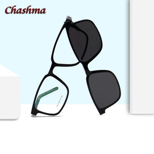 Chashma Men Sport Glasses Frame Polarized Lenses Clip Magnet Eyewear for RX Crystal Teens Sunglasses for Driving Male