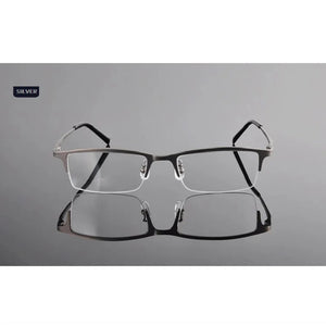 Chashma Titanium Ultra Light Weight Eyeglass Frames Optical Spectacle Glasses for Men Half Rim Eyeglasses
