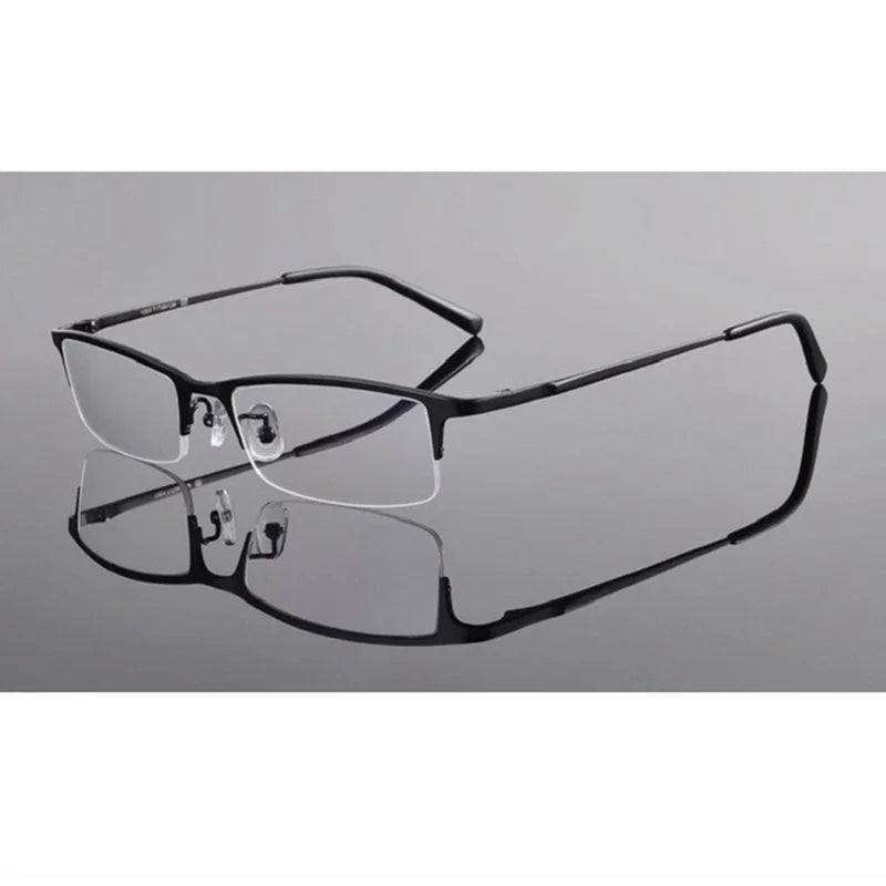 Chashma Titanium Ultra Light Weight Eyeglass Frames Optical Spectacle Glasses for Men Half Rim Eyeglasses