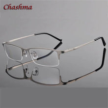 Load image into Gallery viewer, Chashma Titanium Ultra Light Weight Eyeglass Frames Optical Spectacle Glasses for Men Half Rim Eyeglasses