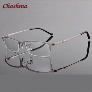 Chashma Titanium Ultra Light Weight Eyeglass Frames Optical Spectacle Glasses for Men Half Rim Eyeglasses