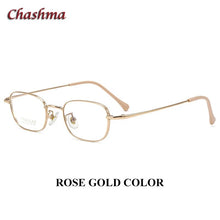 Load image into Gallery viewer, Chashma Ultra Light Titanium Retro Frame Women Prescription Glasses Men High Degree Optical Eyewear Spectacles Super Quality