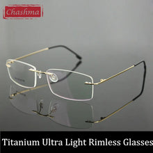 Load image into Gallery viewer, Chashma Women and Men Prescription Spectacles Light Rimless Optical Glasses Frame with Clear Lenses