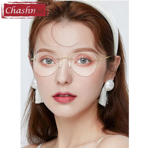 Chashma Women and Men Prescription Spectacles Light Rimless Optical Glasses Frame with Clear Lenses