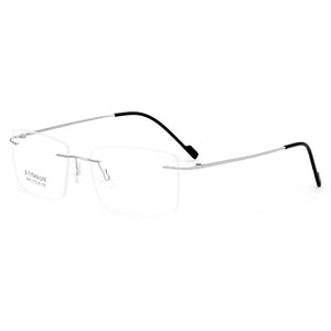 Chashma Women and Men Prescription Spectacles Light Rimless Optical Glasses Frame with Clear Lenses