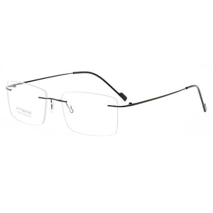 Chashma Women and Men Prescription Spectacles Light Rimless Optical Glasses Frame with Clear Lenses
