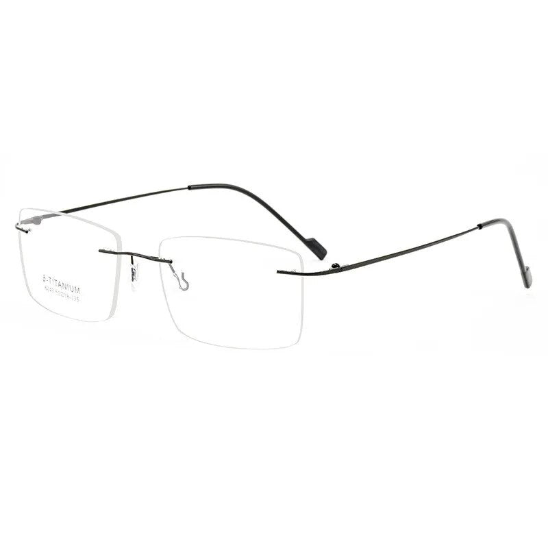 Chashma Women and Men Prescription Spectacles Light Rimless Optical Glasses Frame with Clear Lenses