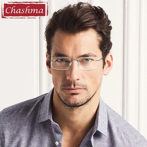 Chashma Women and Men Prescription Spectacles Light Rimless Optical Glasses Frame with Clear Lenses