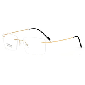 Chashma Women and Men Prescription Spectacles Light Rimless Optical Glasses Frame with Clear Lenses