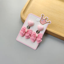 Carica l&#39;immagine nel visualizzatore di Gallery, Children Cartoon Acrylic Ear Clips No Ear Hole Jewelry Princess Girl Earrings Fashionable Baby Girl Clips