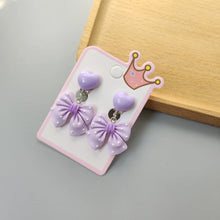 Carica l&#39;immagine nel visualizzatore di Gallery, Children Cartoon Acrylic Ear Clips No Ear Hole Jewelry Princess Girl Earrings Fashionable Baby Girl Clips