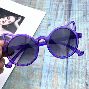Children Cute Sunglasses Girls Boys Summer Cat Ears Animal Cartoon Sun Glasses Lovely Vintage Eyewear UV Protection Goggles