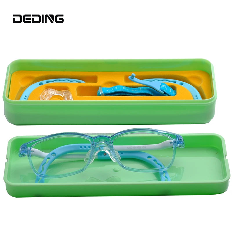 Children Eyeglasses Frame 43MM Ultra-light TR90 Glasses Frame w/ Silicon Nose pads ,Memory Temple  For Boys Girls