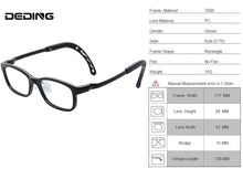 Load image into Gallery viewer, Children Eyeglasses Frame 43MM Ultra-light TR90 Glasses Frame w/ Silicon Nose pads ,Memory Temple  For Boys Girls