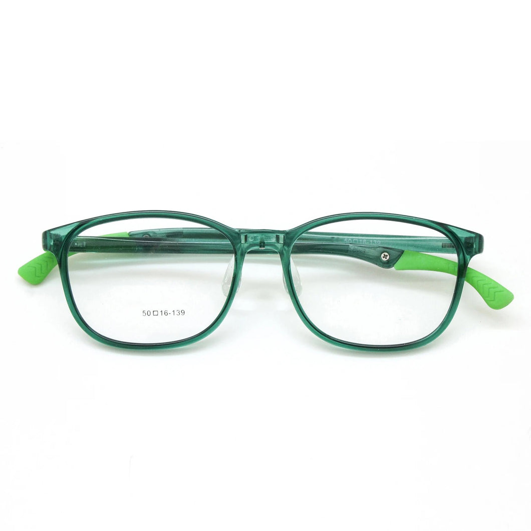 Children Optical Glasses Frame Oval Size 50 Adjustable Ear Lock Flexible TR90 Eyeglasses 9-15Y