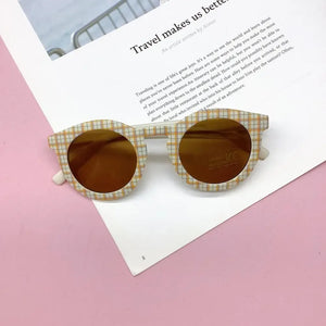 Children's Sunglasses Girl Baby Boy Cute Summer Round Frame Small Sunglasses Children's Glasses Steampunk Bee Kids Sunglasses