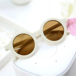 Children's Sunglasses Girl Baby Boy Cute Summer Round Frame Small Sunglasses Children's Glasses Steampunk Bee Kids Sunglasses