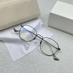 Chinese Brand Original Titanium Luxury Glasses Frames Pure   Classical Oval Glasses Men Prescription Eyewear