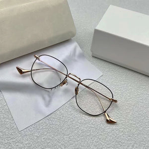 Chinese Brand Original Titanium Luxury Glasses Frames Pure   Classical Oval Glasses Men Prescription Eyewear