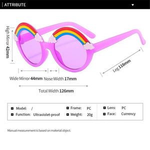 Circular Frame Kids Rainbow Sunglasses Cartoon Sun Protection Outdoor Children Sun Glasses UV400 Eyewear for Boys Girls