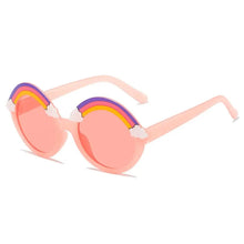 Carica l&#39;immagine nel visualizzatore di Gallery, Circular Frame Kids Rainbow Sunglasses Cartoon Sun Protection Outdoor Children Sun Glasses UV400 Eyewear for Boys Girls