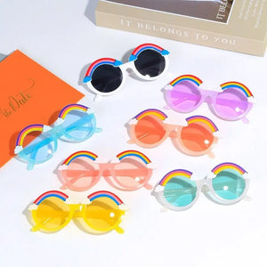 Circular Frame Kids Rainbow Sunglasses Cartoon Sun Protection Outdoor Children Sun Glasses UV400 Eyewear for Boys Girls