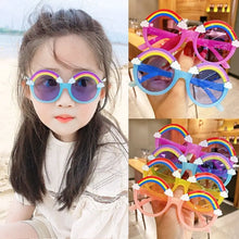 Carica l&#39;immagine nel visualizzatore di Gallery, Circular Frame Kids Rainbow Sunglasses Cartoon Sun Protection Outdoor Children Sun Glasses UV400 Eyewear for Boys Girls
