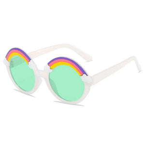 Circular Frame Kids Rainbow Sunglasses Cartoon Sun Protection Outdoor Children Sun Glasses UV400 Eyewear for Boys Girls