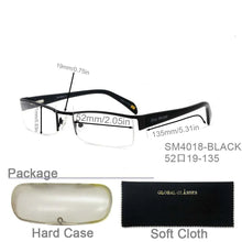 Load image into Gallery viewer, Classic Design Half Frame Men Stainless Steel Eyeglasses Optical Frames With Spring Hinge SM4018