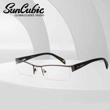 Load image into Gallery viewer, Classic Design Half Frame Men Stainless Steel Eyeglasses Optical Frames With Spring Hinge SM4018