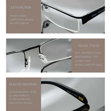 Load image into Gallery viewer, Classic Design Half Frame Men Stainless Steel Eyeglasses Optical Frames With Spring Hinge SM4018