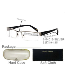 Load image into Gallery viewer, Classic Design Half Frame Men Stainless Steel Eyeglasses Optical Frames With Spring Hinge SM4018