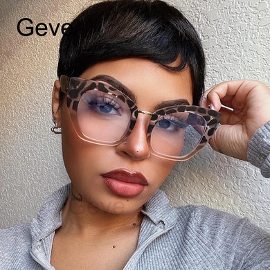 Classic Leopard Glasses Women Vintage Clear Lens Optical Frame Decoration Glasses frame women New Eyeglasses