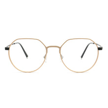 Load image into Gallery viewer, Classic Men Round Glasses Frames Women Aluminum Titanium Optical Eyeglasses Frames Full Rim Modern Metal Spectacles Gold Eyewear