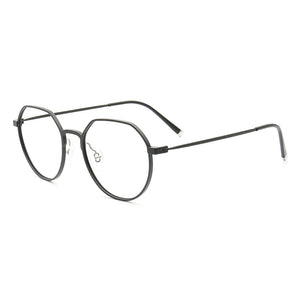 Classic Men Round Glasses Frames Women Aluminum Titanium Optical Eyeglasses Frames Full Rim Modern Metal Spectacles Gold Eyewear