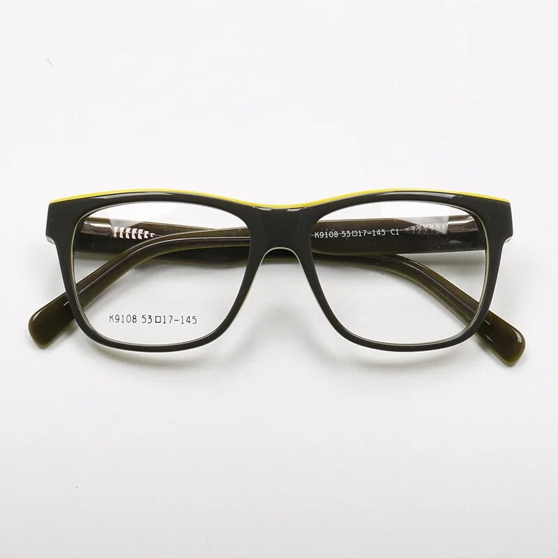 Classic Optical Glasses Frames For Men Square Eyeglass Frames Oversized Acetate Lightweight Big Frame Prescription Spectacles