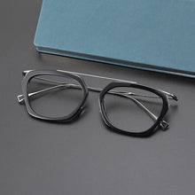 Load image into Gallery viewer, Classical Pure Titanium Square Eyeglasses Frames Black Optical Men glasses Prescription Designer Brand Polygon Eyewear